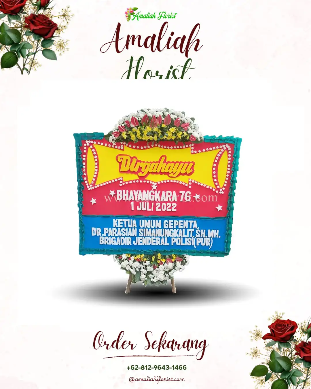 Papan Bunga HUT Ulang Tahun Lingga